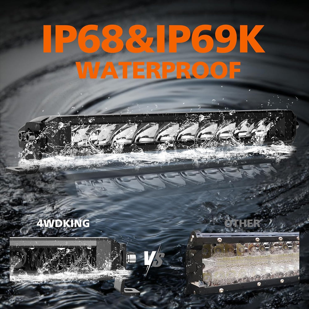 4WDKING Slim LED Light Bars 22 Inch 100W Spot Flood Combo Beam for Offroad
