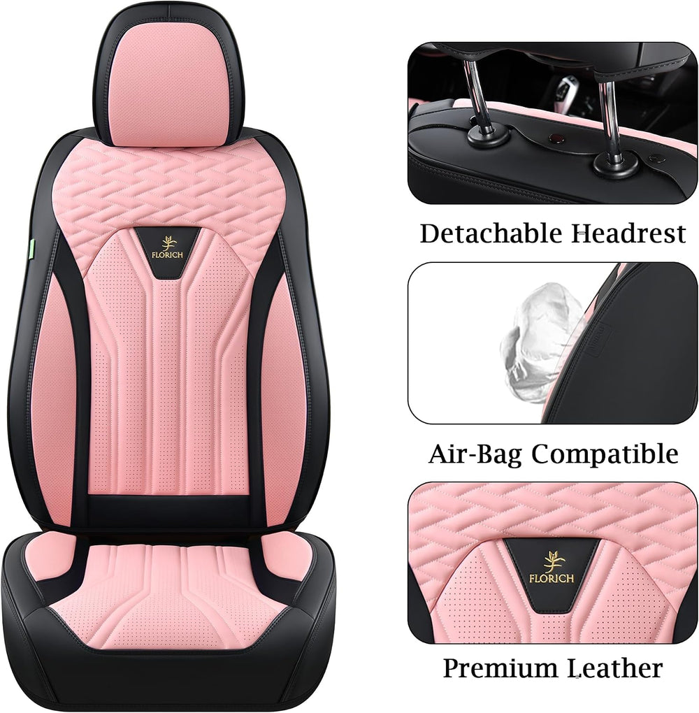 FLORICH Leather Seat Covers, Car Seat Covers Full Set, Car Seat Protectors 5 ...