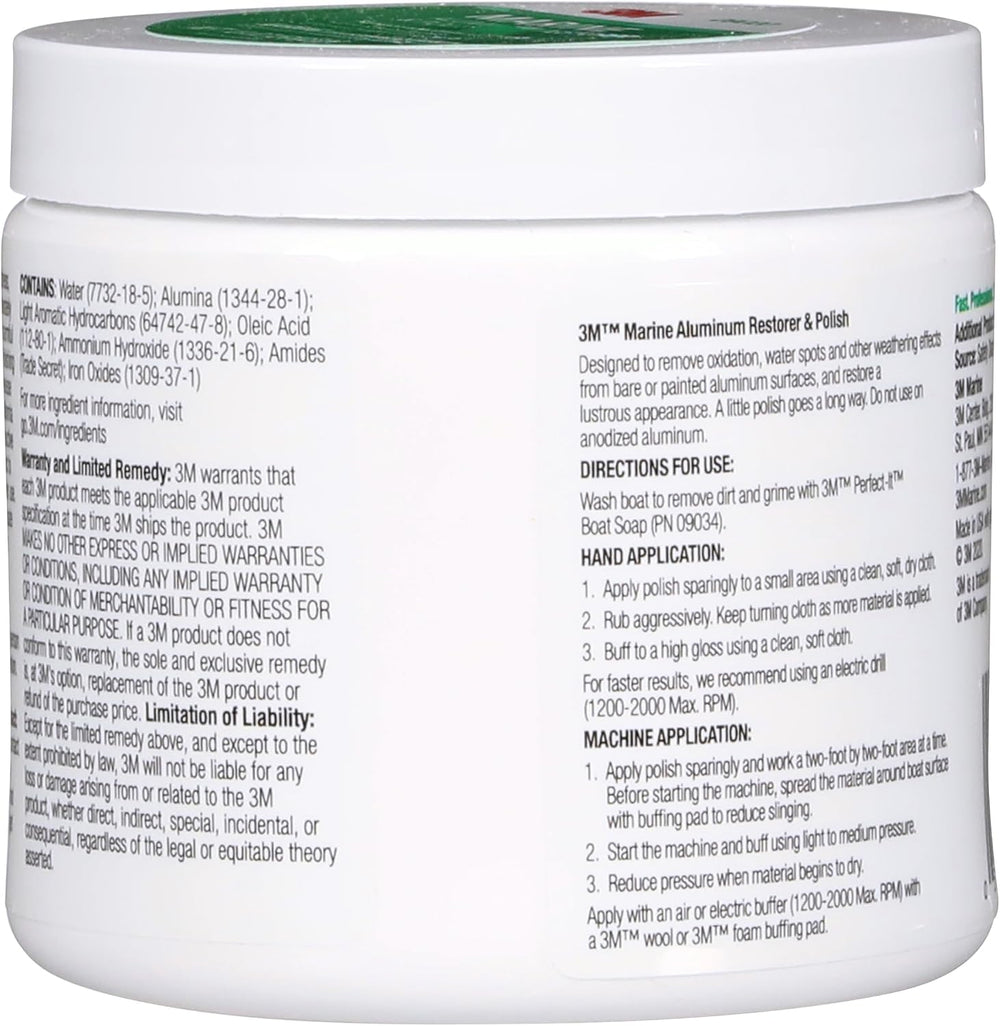 3M Marine Aluminum Restorer and Polish, 09020, 18 oz, for Marine Detailing, R...
