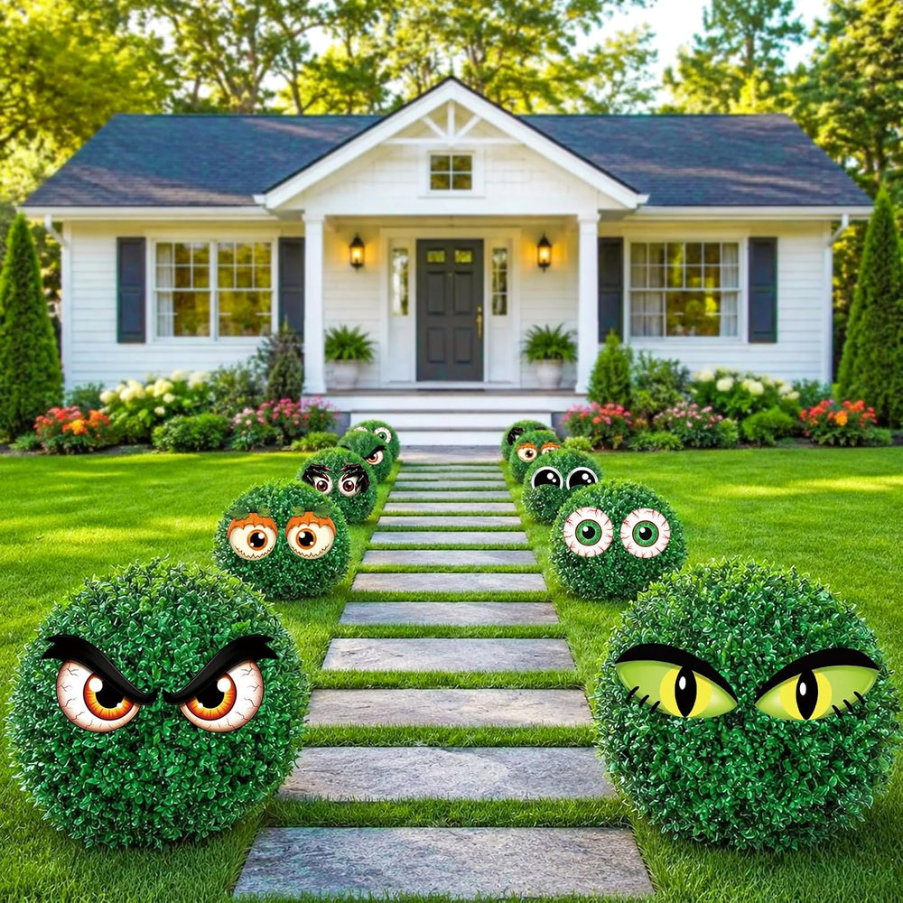 12-Piece Halloween Bush Eyes with 24 Stakes