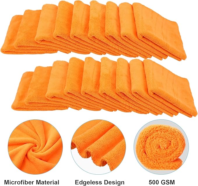 Shimeyao 30 Pcs Edgeless Microfiber Plush Towels