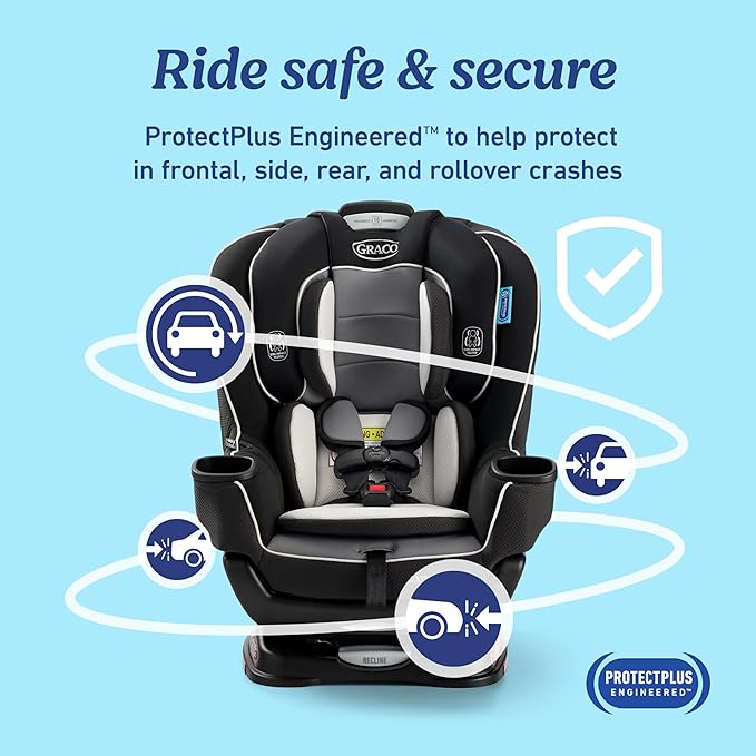 Graco Extend2Fit Convertible Baby Car Seat, Rear and Forward Facing, Adjustable