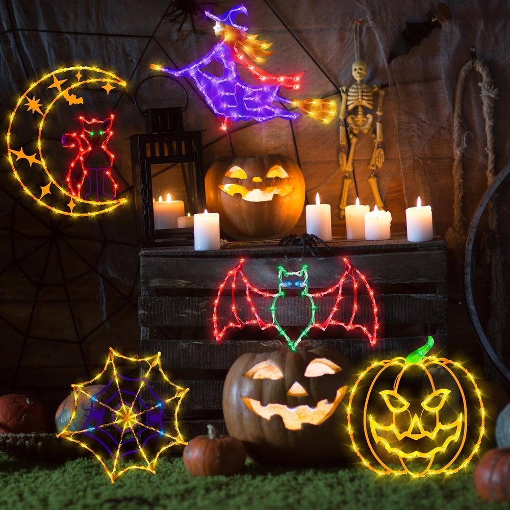 TRWYMZ Halloween Decorations - 16" Halloween Window Silhouette Lights