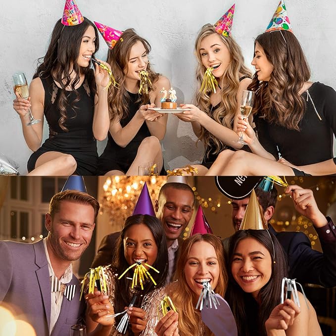 200 Pcs Party Blowers Noise Makers Party Horns Blowout Clappers Noisemakers f...