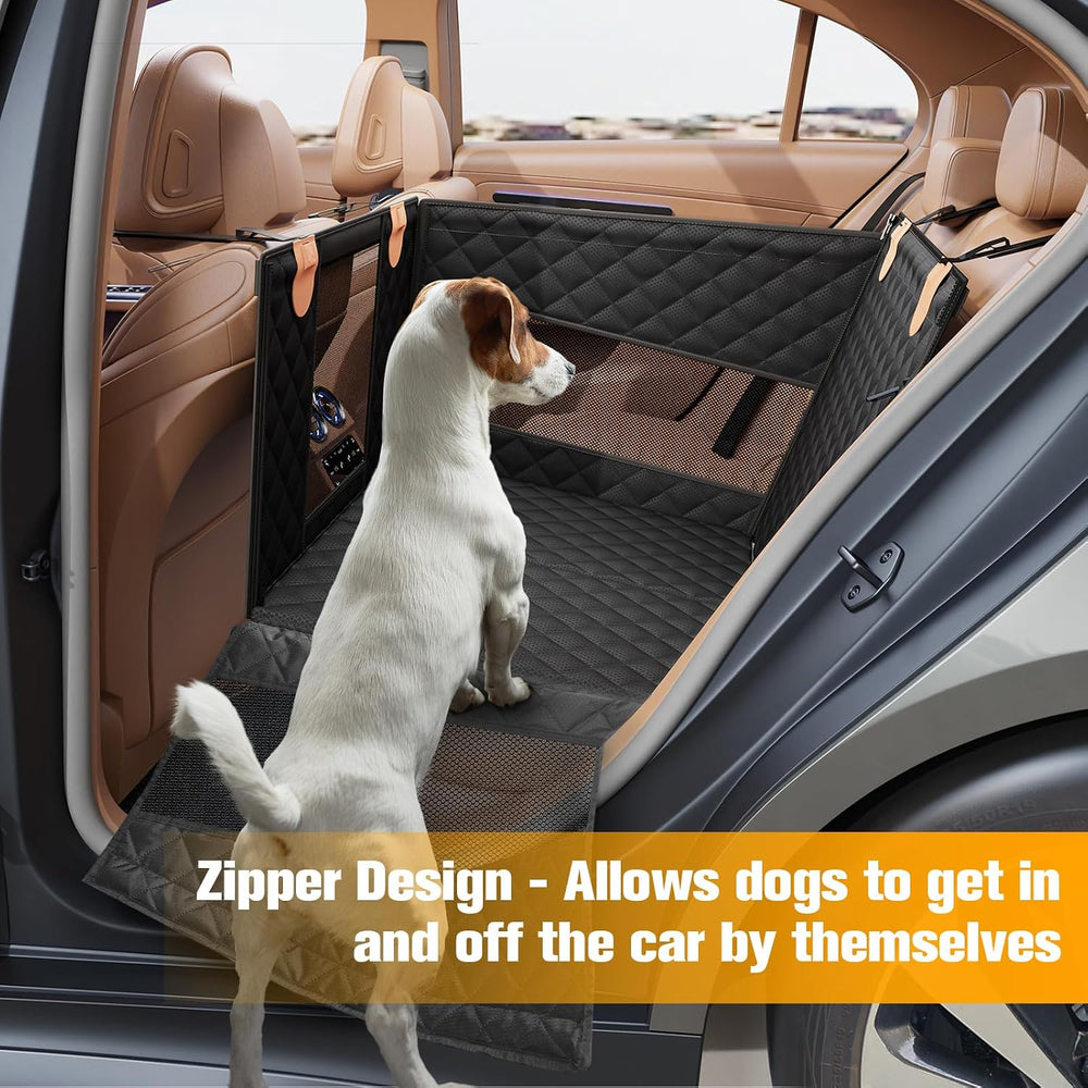 PETICON Large Dog Car Seat, Back Seat Extender for Dogs with Hard Bottom