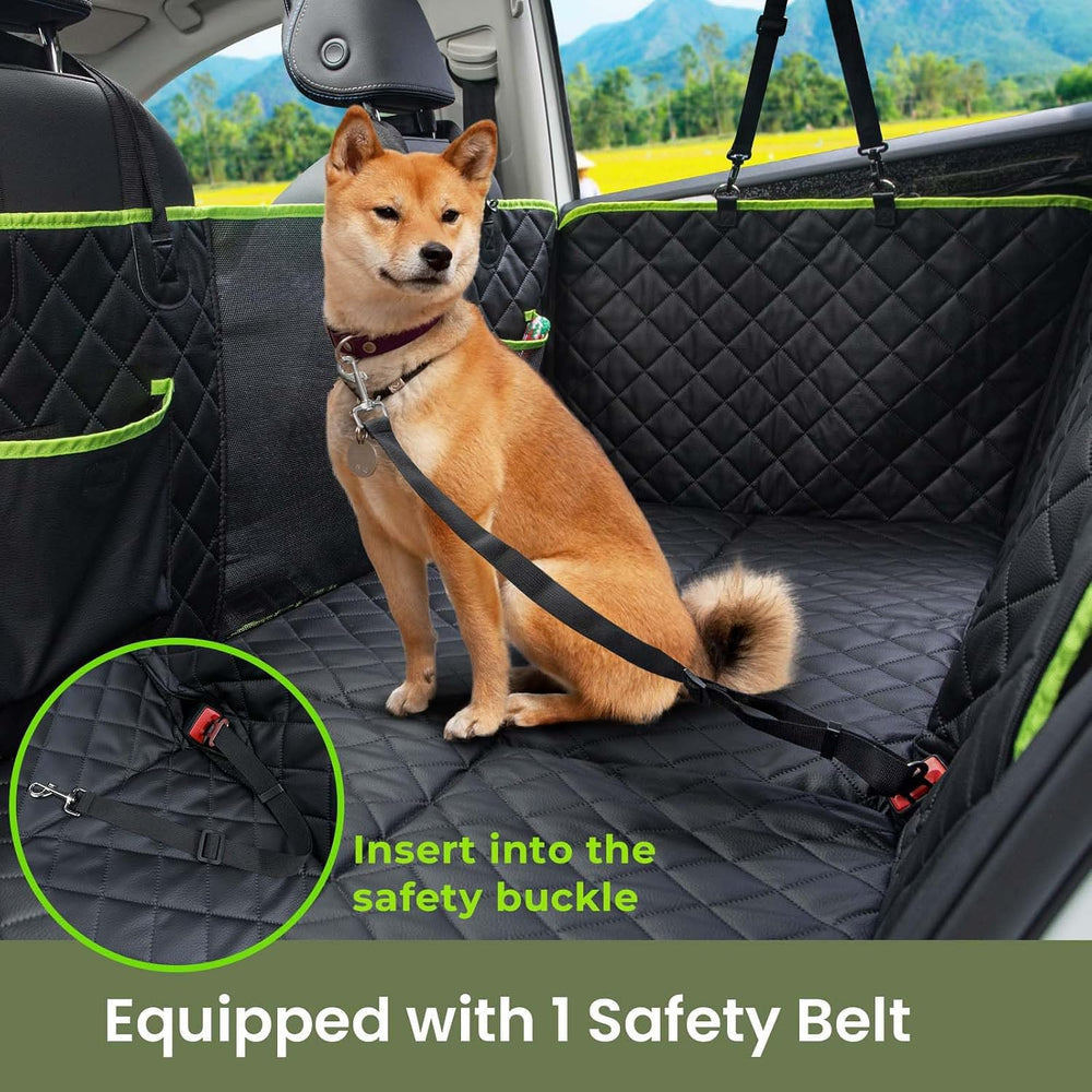 Dog Car Seat Cover for Back Seat, Waterproof Leather Fabric Back Seat Extende...
