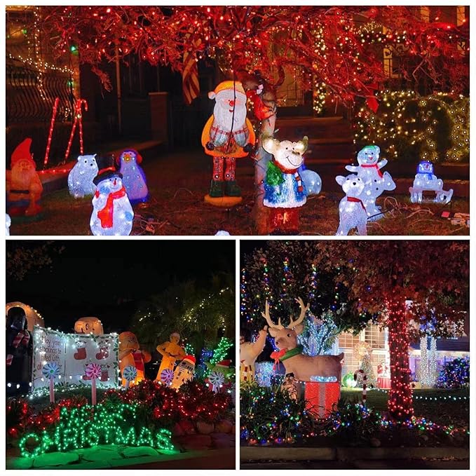 YEGUO 165ft 500 LED Halloween Lights Outdoor Waterproof, Red String Lights Pl...