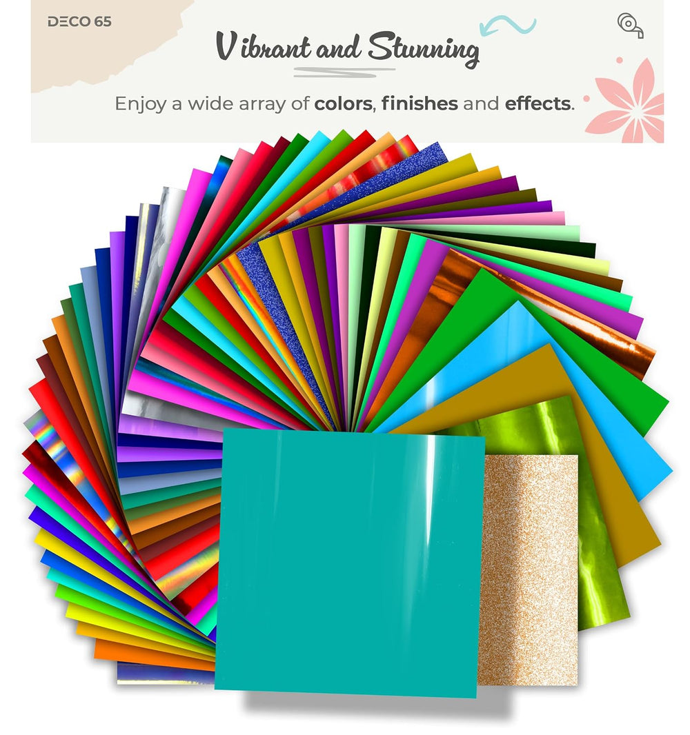VViViD DECO65 Turquoise Gloss Permanent Adhesive Craft Vinyl (12" x 100ft)