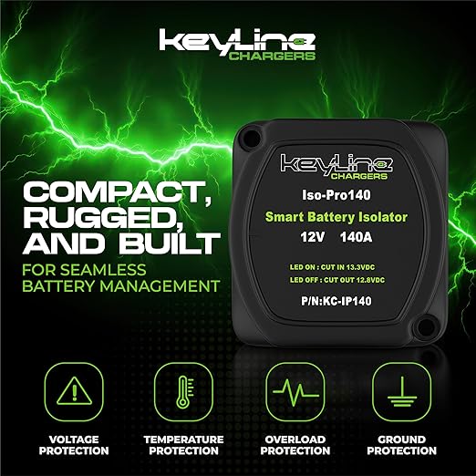 Dual Battery Isolator Kit 12V - 140 Amp Voltage Sensitive Relay