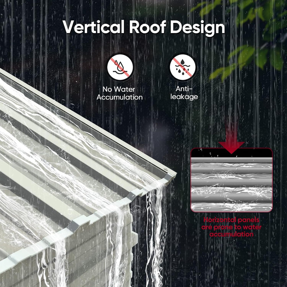 ADVANCE OUTDOOR 13x26 FT Heavy Duty Metal Carport with Vertical Roof, Pre-Dri...