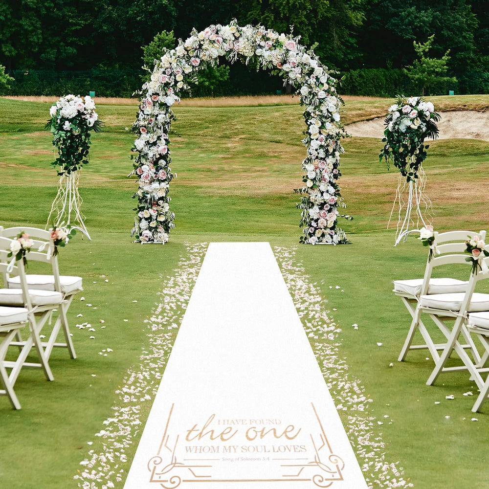 Thickened Aisle Runner for Wedding CeremonyFeet White Aisle Runner Walkway fo...