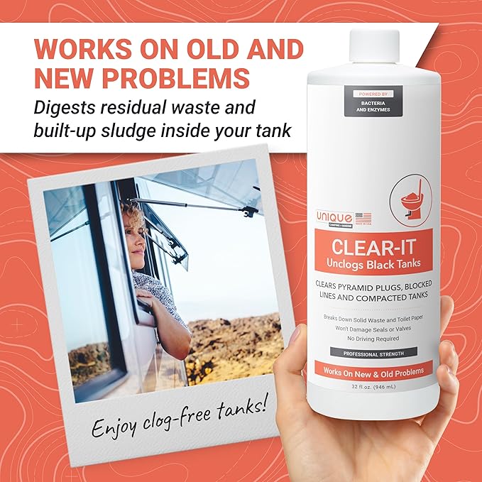 Unique Clear-It RV Black Tank Unclogger Liquid (2-Pack)