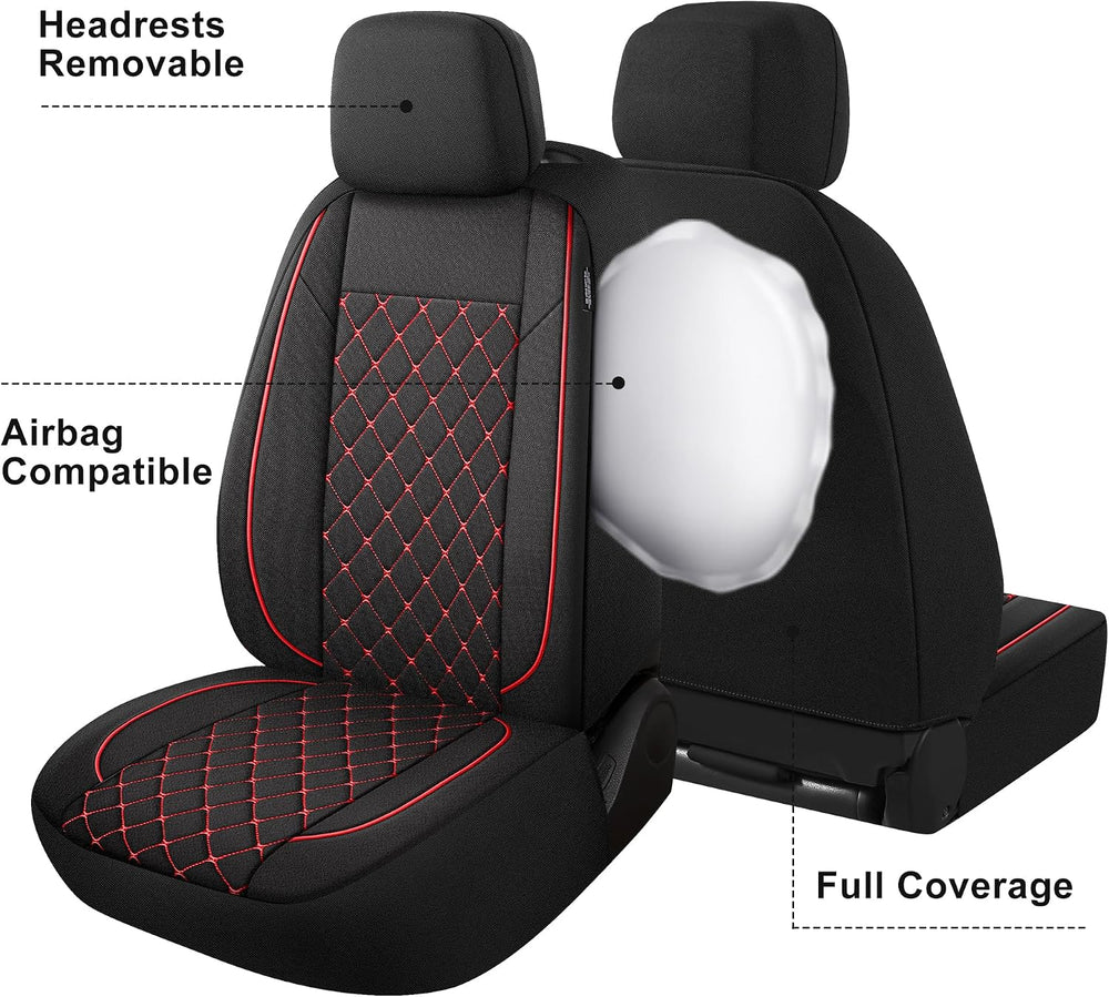 YGL Breathble Car Seat Covers Full Set, Washable Seat Covers for Cars, Premiu...