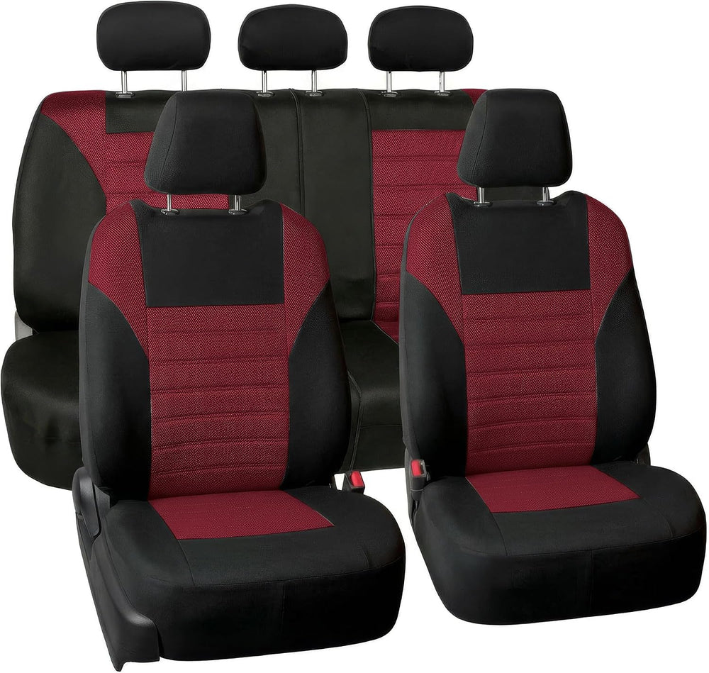 FH Group Automotive Car Seat Covers Full Set Premium 3D Air Mesh Front Seat C...