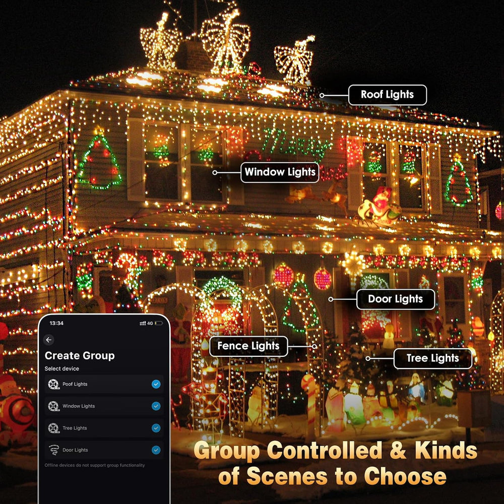 Smart Color Changing Christmas Halloween Tree Light String 79 FT 200 LED