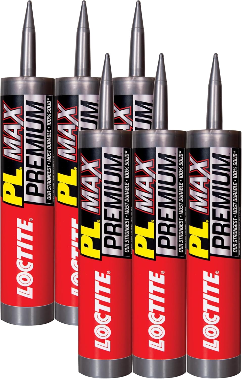 Loctite PL Premium Max Construction Adhesive, 9 fl oz Cartridge, 6 Pack - Ver...