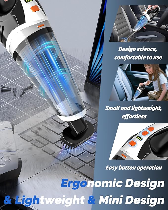 BRL Handheld Vacuum Cordless Car Vacuum Cleaner Rechargeable