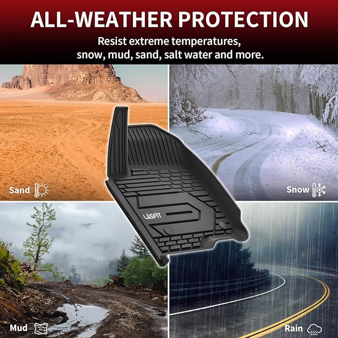 LASFIT Floor Mats 2019-2025 for Chevy Silverado/GMC Sierra 1500, 2020-2025 2500