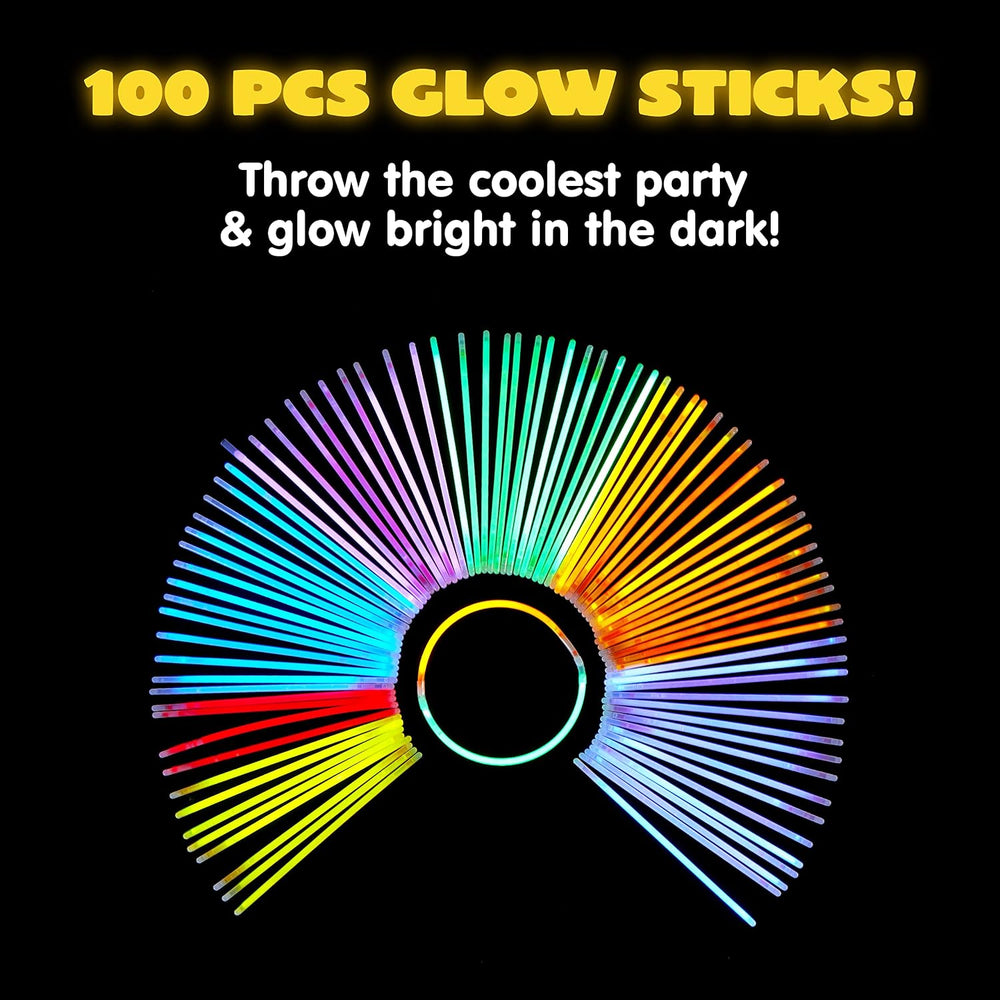 JOYIN 800 Pcs 8" Glow sticks Bulk Party Favors Pack, Neon Glow in the Da...