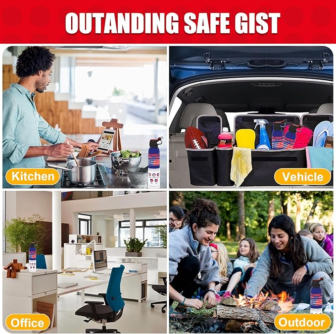 Fire Extinguisher for Home & Vehicle - 600g Fire Extinguisher | Grease &a...