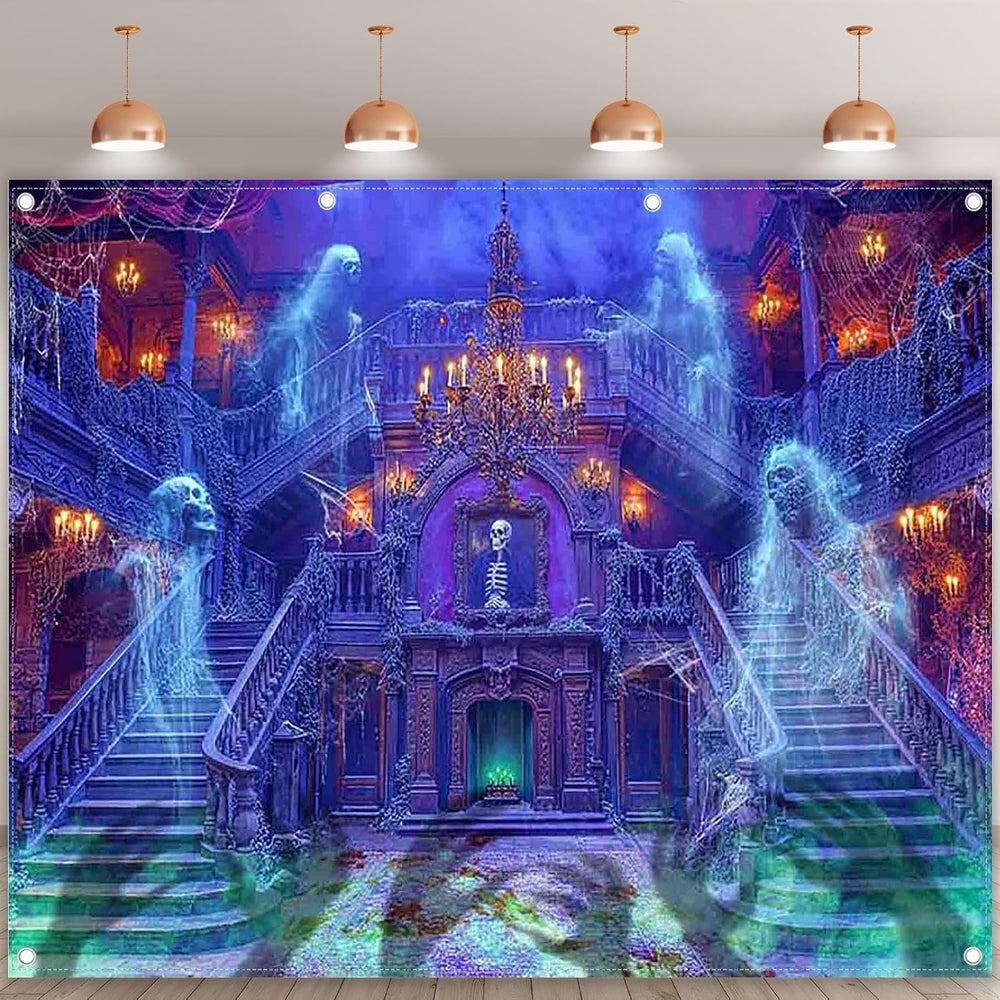 10x8ft Fabric Halloween Spooky Medieval Castle Photography Backdrop