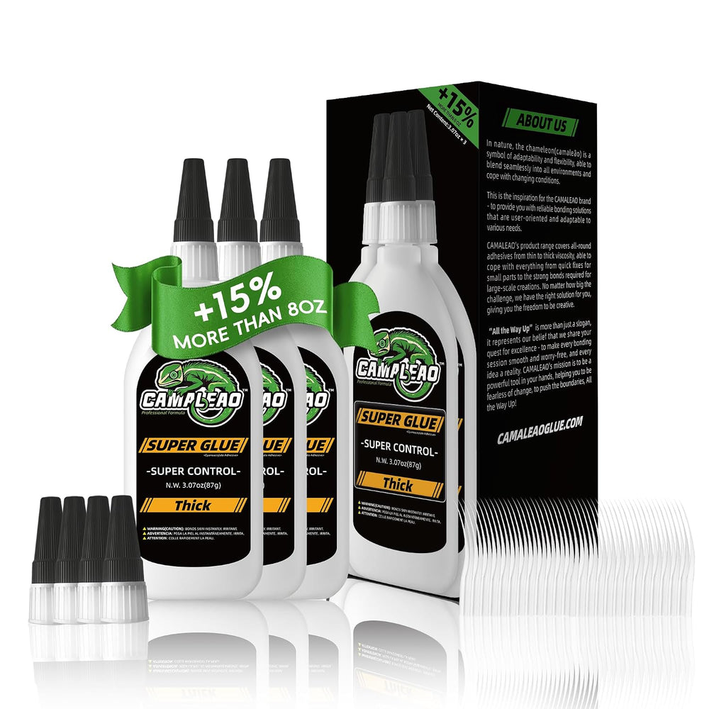 Thick Super CA Glue Kit 9.2 oz for Wood Metal Plastic Shoe Ceramic Leather