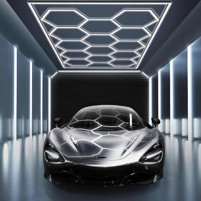 MODERN Hexagon Garage Light: Higher Brightness 720W 86400 Lumens Hexagon Led