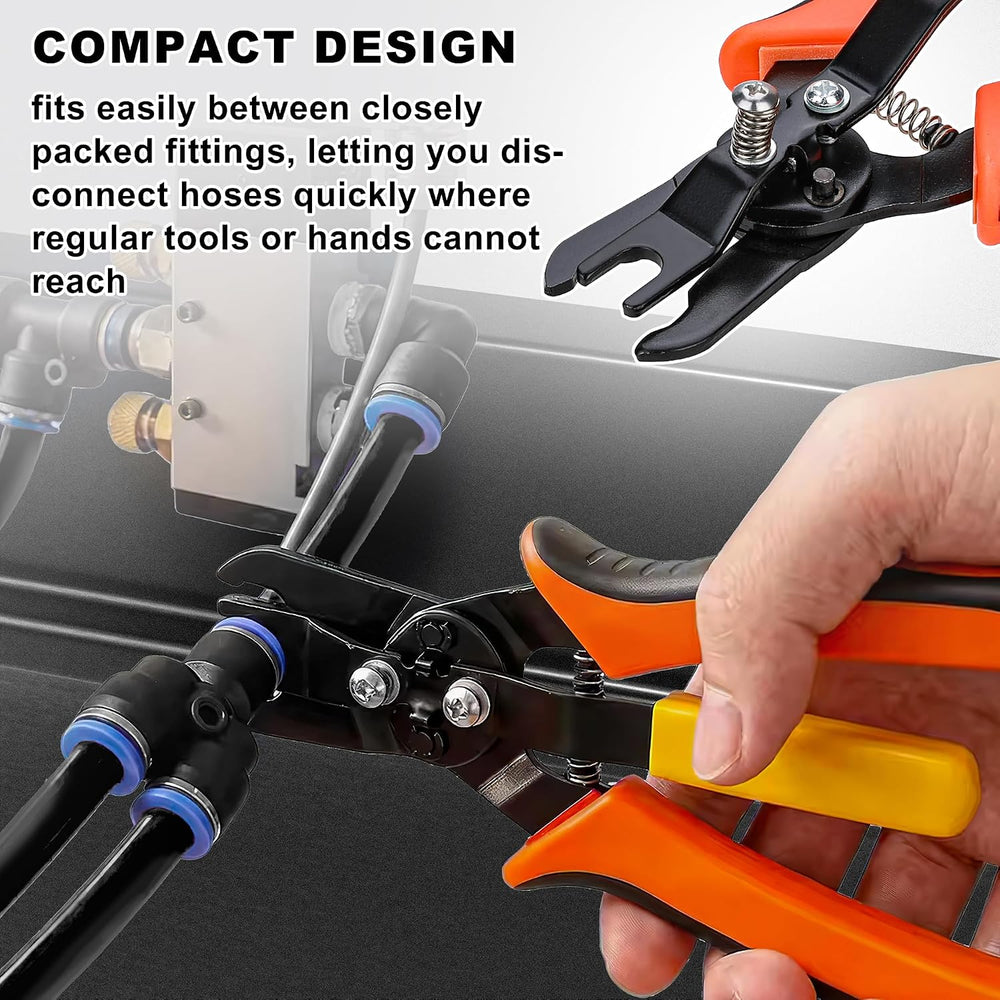 Hromee Air Line Disconnect Removal Tool Kit with 15PCS Pneumatic Fittings