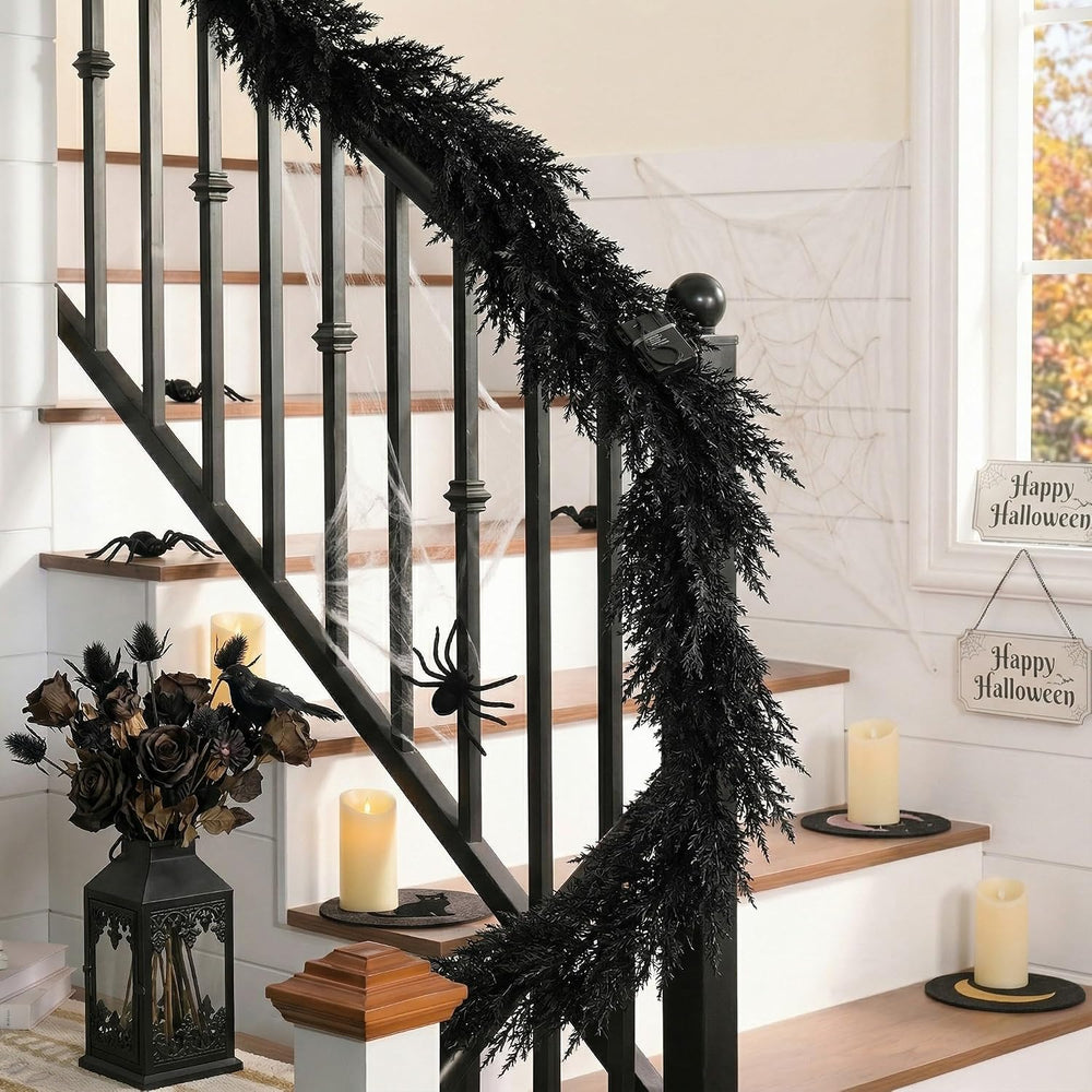 Valery Madelyn 9ft Artificial Norfolk Pine Halloween Garland for Mantle