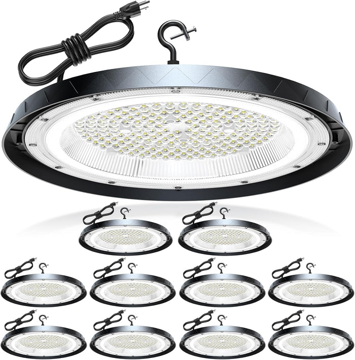 400W UFO High Bay Lights 60000LM LED Shop Light Plug & Play 10 Pack
