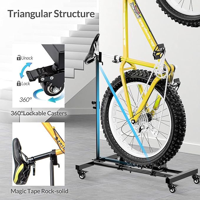 Vertical Bike Stand, Freestanding Indoor Bike Storage Rack Upright Bicycle