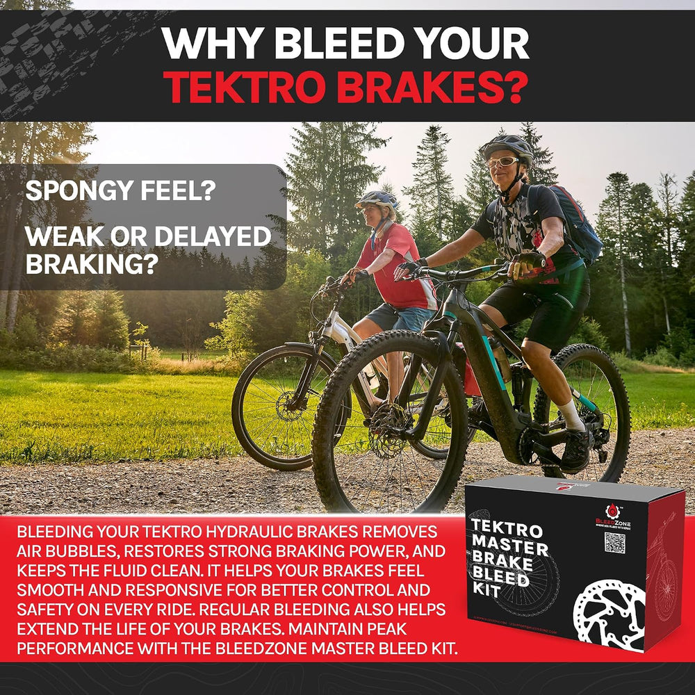 BleedZone Tektro Brake Bleed Kit with 120ml Mineral Oil for TRP Brakes