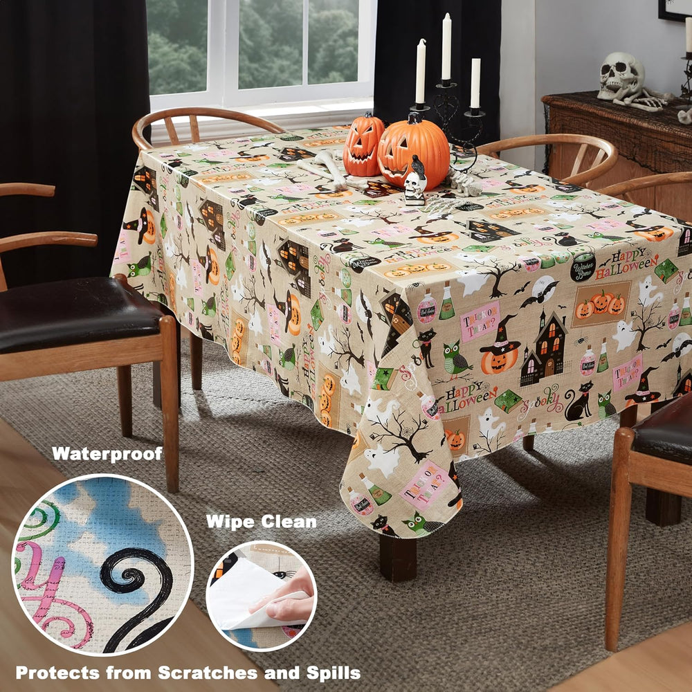 Newbridge Halloween Witches Brew 60 x 120 Inch Rectangle Vinyl Tablecloth