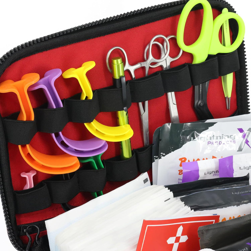 Lightning X Mid-Sized First Responder EMT Bag | LXMB25 | Fully Stocked w/ 240...