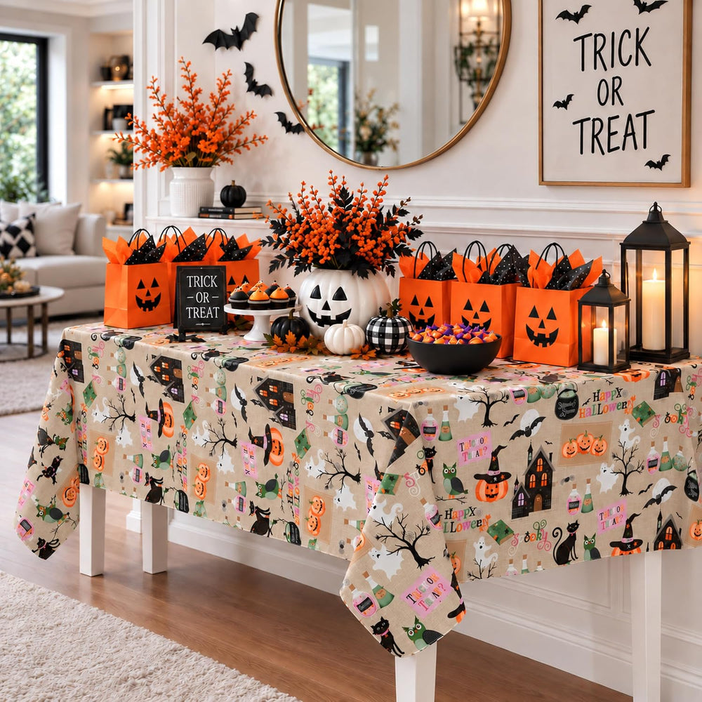 Newbridge Halloween Witches Brew 60 x 102 Inch Rectangle Vinyl Tablecloth