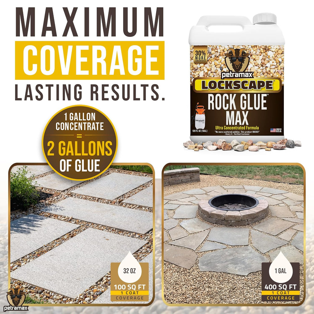 Petra Max Rock Glue for Landscaping, 1 Gallon Concentrate