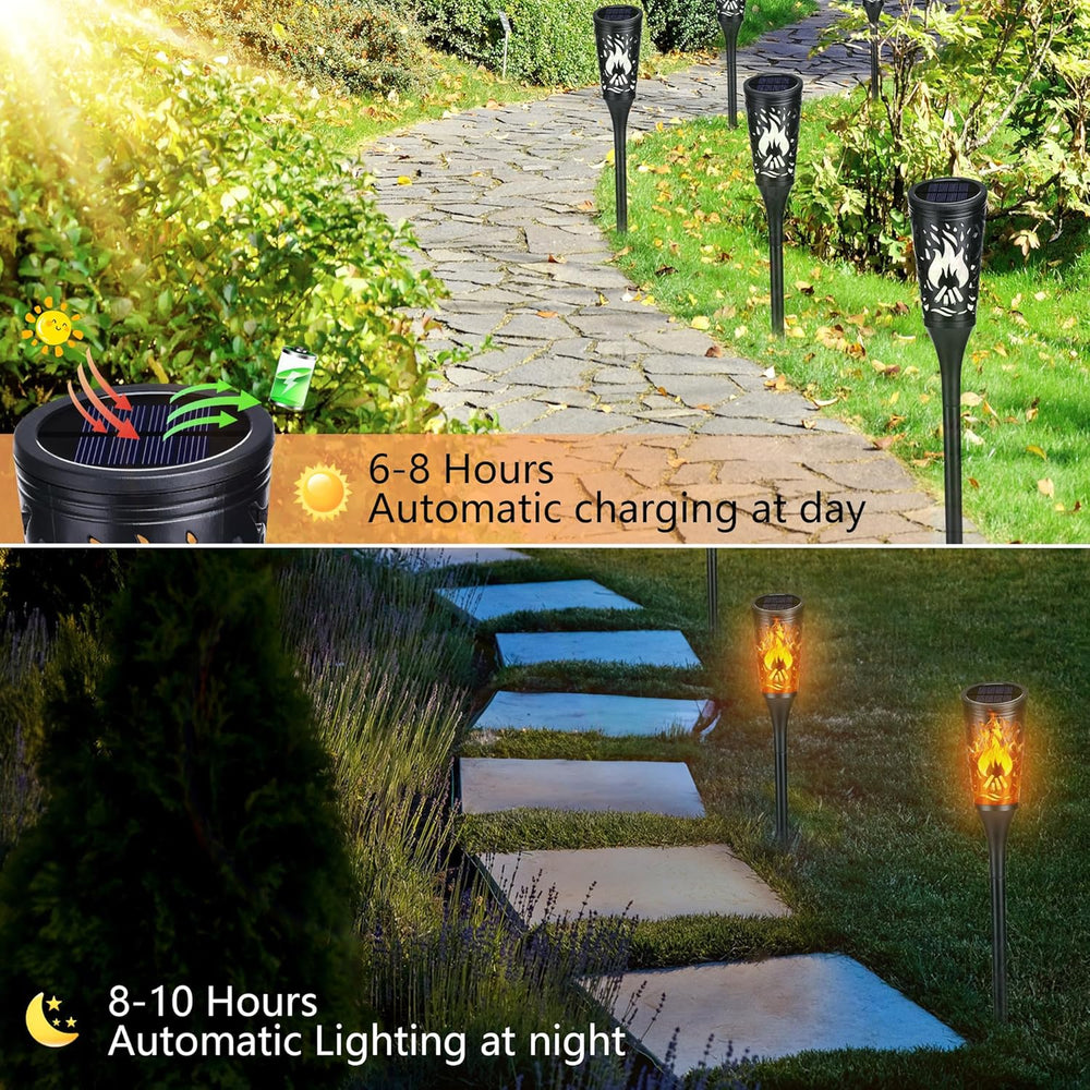 Toodour Solar Halloween Lights Outdoor, 10 Pack Solar Torch Lights