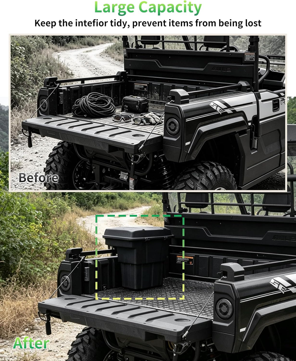 Rear Cargo Box for Kawasaki Mule MX Accessories, Removable Waterproof Storage...