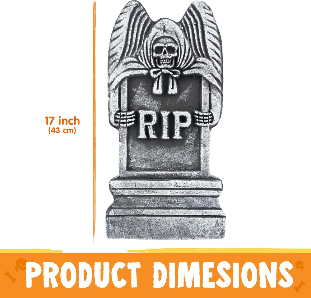 JOYIN 17” Halloween Foam RIP Graveyard Tombstones (5 Pack), Halloween Tombsto...