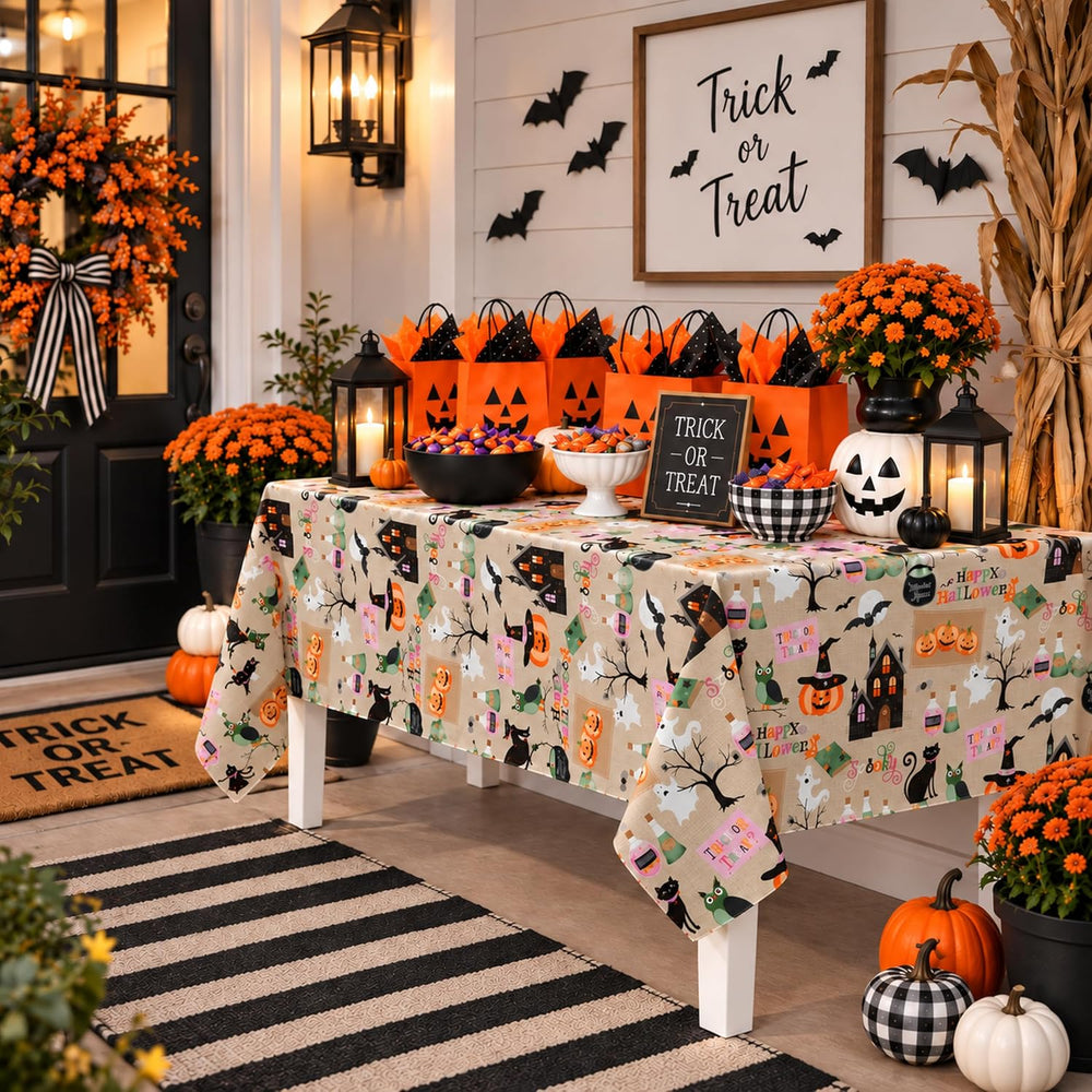 Newbridge Halloween Witches Brew 60 x 120 Inch Rectangle Vinyl Tablecloth