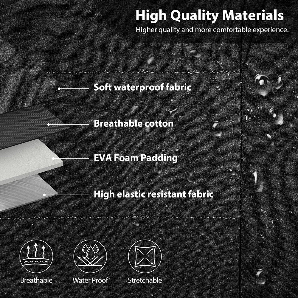 CAR PASS Neoprene Waterproof Seat Covers, Universal Fit Black Full Sets, Prot...
