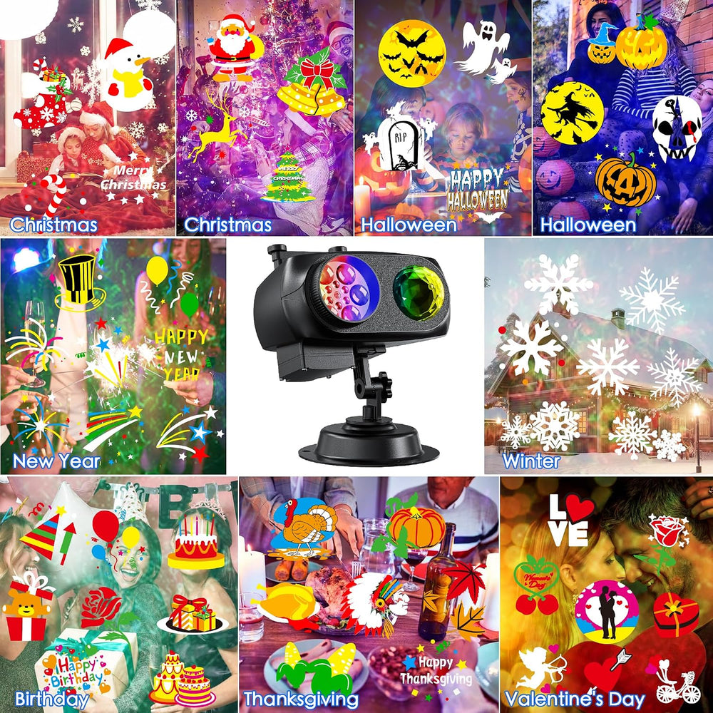 Nazuwke Halloween Christmas Projector Lights Outdoor, Holiday Projection