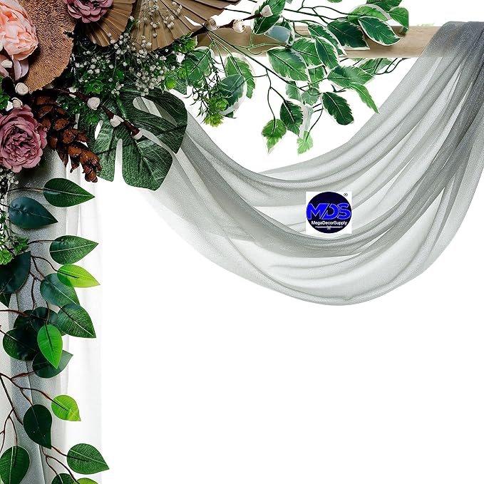 MDS Halloween Chiffon Draping Fabric - 2 Panel, 30" Wide x 50ft Long - S...