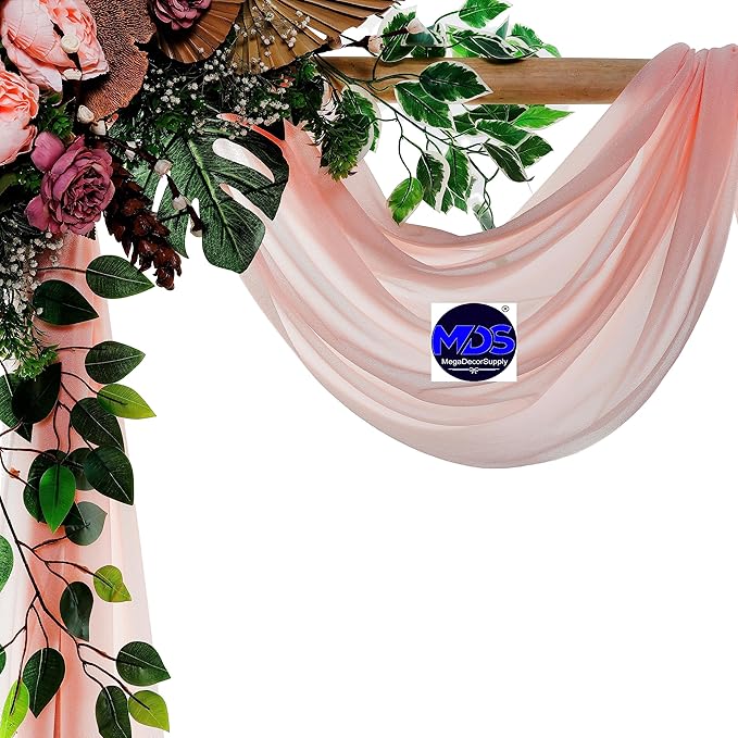 MDS Halloween Chiffon Draping Fabric - 2 Panel, 30" Wide x 40ft Long - S...