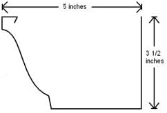 hidden gutter hangers 5 inch with a pre-inserted, side view