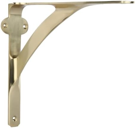 a29 shelf brackets, solid brass, polished brass finish showing dimensions