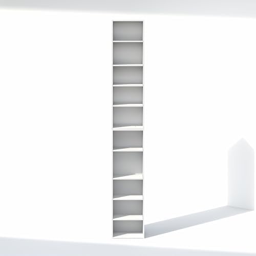 furinno pasir 10-tier closet organizers and storage, open, front angle view