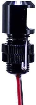 Oznium Side View LED Bolt - 12V LED Side Emitting Light for Bumper, Grille, Cars Interior, Dash, Ambient Lighting, Motorcycle with Aluminum Housing & Screw Nut (11 mm Black, Cool White LED), 2-PACK