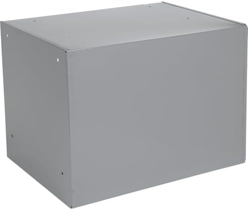 global industrial durham steel compartment box rack with, side view