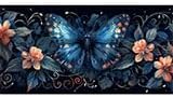Blue Butterfly Car Windshield Sunshade Folding Retro Flowers Leaves Heatshield Front Window Car Sun Shade Windshield Block UV Rays Sun Shade Visor Protector for Car Sedan Truck SUV Accessories
